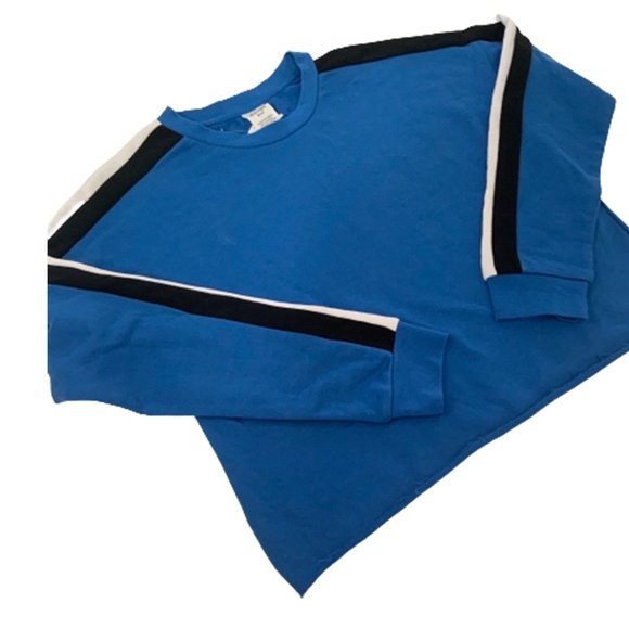 NWT Side Stripe Cropped Sweatshirt - Picture 4 of 8